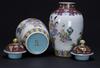 Qing-A Pair Of Carmine Ground And Famille-Rose Vases - 4