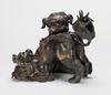 Late Qing/Republic-A Gilt -Bronze Two Lions Stues - 6
