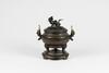 Ming-A Gilt Bronze Tri-Pod Censer with Cover And Stand