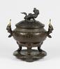 Ming-A Gilt Bronze Tri-Pod Censer with Cover And Stand - 16