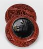 Qing-A Red Cinnabar Carved ‘Guan Yu in Battle’ Circlar Cover Box - 6