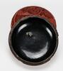 Qing-A Red Cinnabar Carved ‘Guan Yu in Battle’ Circlar Cover Box - 7