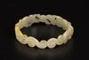 Qing-A White Jade Carved Double Dragon Chase Pearl Arm Bangle - 3