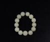 Qing-A Fine White Jade Carved Beads Bracelets - 2