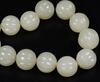 Qing-A Fine White Jade Carved Beads Bracelets - 3