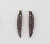 Neolithic-A Pair of Fishes Pendants Mounted With 18k Gold And Diamond