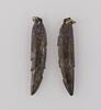 Neolithic-A Pair of Fishes Pendants Mounted With 18k Gold And Diamond - 2