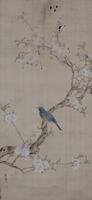 Ju Lian(1828-1904)Ink And Color On Silk,FramedSigned And Seals