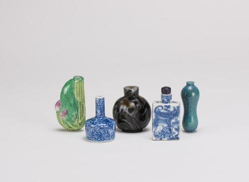 Qing/Republic-A Group of Five Snuff Bottle(some with Marks)