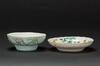Late Qing/Republic-A Turqoise Ground _Flowers And Bird_ Bowl and Famille Glazed Dish - 2