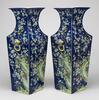 Early 20th Century-A Pair Of Large Blue Ground Double Beast Handle Vase