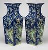 Early 20th Century-A Pair Of Large Blue Ground Double Beast Handle Vase - 5