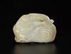 Late Qing/Repubic-A White Jade Carved Plum Tree Brush Washer - 2