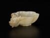 Qing-A White Jade Carved Dragon Head Plum Flower Shape Brush Washer - 3
