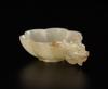 Qing-A White Jade Carved Dragon Head Plum Flower Shape Brush Washer - 5