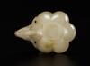Qing-A White Jade Carved Dragon Head Plum Flower Shape Brush Washer - 9