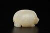 Qing-A Russet White Jade Carved Elephant Toggle - 4