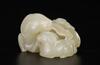 A White Jade Carved Two Rams - 2
