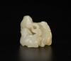 A White Jade Carved Two Rams - 3