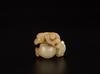 Ming-A Russet White Jade Carved Boy And Peaches