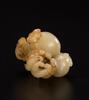 Ming-A Russet White Jade Carved Boy And Peaches - 6