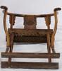 A Pair Of Huanghuali and Mix Wood Folding Horseshoe Back Arm Chair - 5