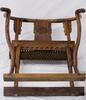 A Pair Of Huanghuali and Mix Wood Folding Horseshoe Back Arm Chair - 6