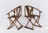 A Pair Of Huanghuali and Mix Wood Folding Horseshoe Back Arm Chair - 8