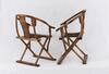 A Pair Of Huanghuali and Mix Wood Folding Horseshoe Back Arm Chair - 9