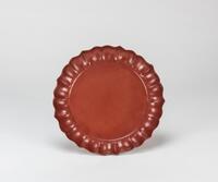 Yuan/Ming-A Red Lacqure Plate