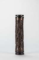 A Wood Carved Incense Cylinder