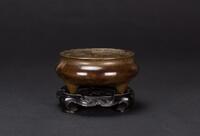 17th Century- Bronze Tri-Pod Censer _Da Ming Xuande Nian Zhi _ Mark H: 5.5cm. W: 12cm