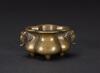 Qing-A Bronze Double Elephant Handle Censer - 4