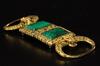 Qing-A Gilt-Bronze _Dragon_ Insert Malachite Belt- Buckle - 4