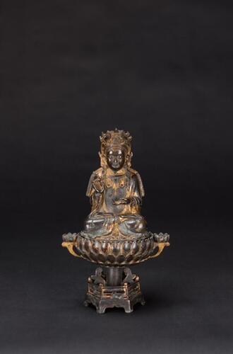 A Lacqure Gold Bronze Budhha