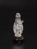 A Clear Crystal Carved Mandrain Duck Vase With Cover And Wood Stand - 4