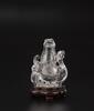 A Clear Crystal Carved Mandrain Duck Vase With Cover And Wood Stand - 6