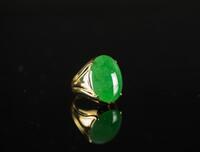 Huge Imperial Green Jadeite Gentleman_s ring