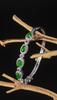 Fine emerald green Jadeite Jade diamond bracelet - 3