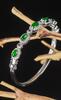 Fine emerald green Jadeite Jade diamond bracelet - 4