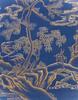 Anonymous-A Gilt Ink Blue Ground Landscrpe Palace Sence in Silk,Hanging Scroll, - 8