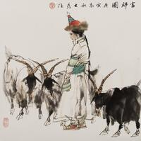 Liu Dawei(B.1945)Ink And Color On Paper,MountedSigned And Seals