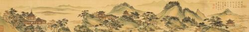 Pu Ru(1896-1963) Ink And Color on Silk,Handscroll, Signed And Seals