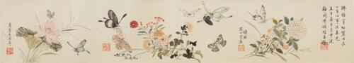 Mei Lanfang(1894-1961)Butterfly, Shang Xiaoyun(1900-1976) Hydrangea, Cheng Yanqiu(1904-1958)ChrysanthemumXun Huisheng(1900-1968)Lotus