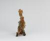 Early 20 Century-An Agate Carved Quanyin ride on Lion - 7