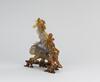 Early 20 Century-An Agate Carved Quanyin ride on Lion - 8