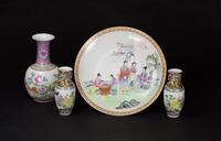 Early 20th Century-A Group of Four Famille Porcelains