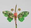 Late Qing-A Two Jadeite,Coral,Tourmaline Butterfly - 6