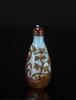 Qing -A Red and Brown overlay Blue Glass Snuff Bottle - 3