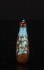 Qing -A Red and Brown overlay Blue Glass Snuff Bottle - 5